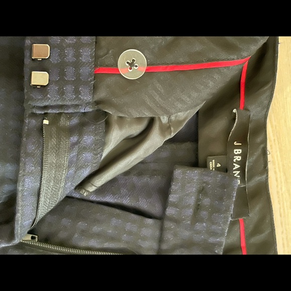 J Brand Blue/Black Sz 4 Textured Pant GUC Washable - Picture 5 of 11